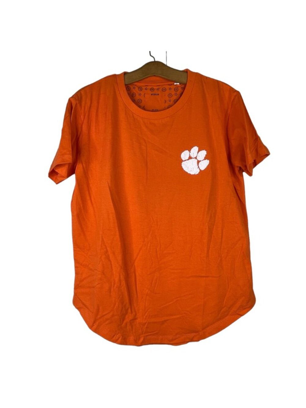 Clemson Tigers TShirt Medium Pressbox Crewneck Short Sleeve Orange Cotton